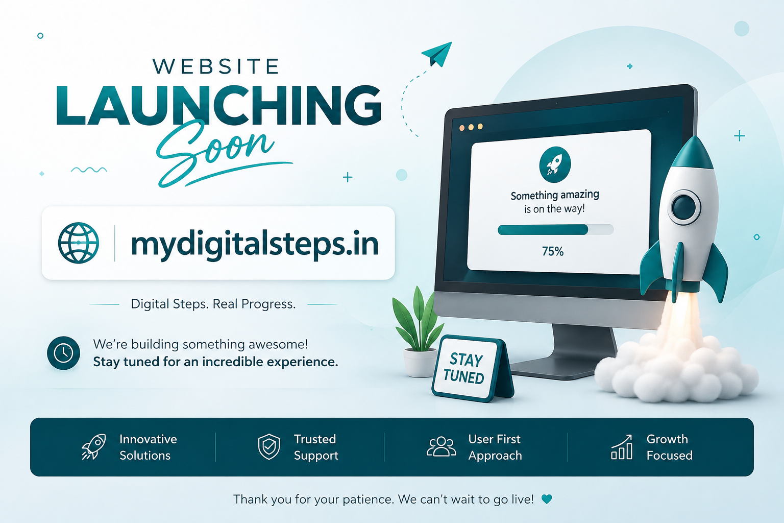mydigitalsteps.in — Website Launching Soon